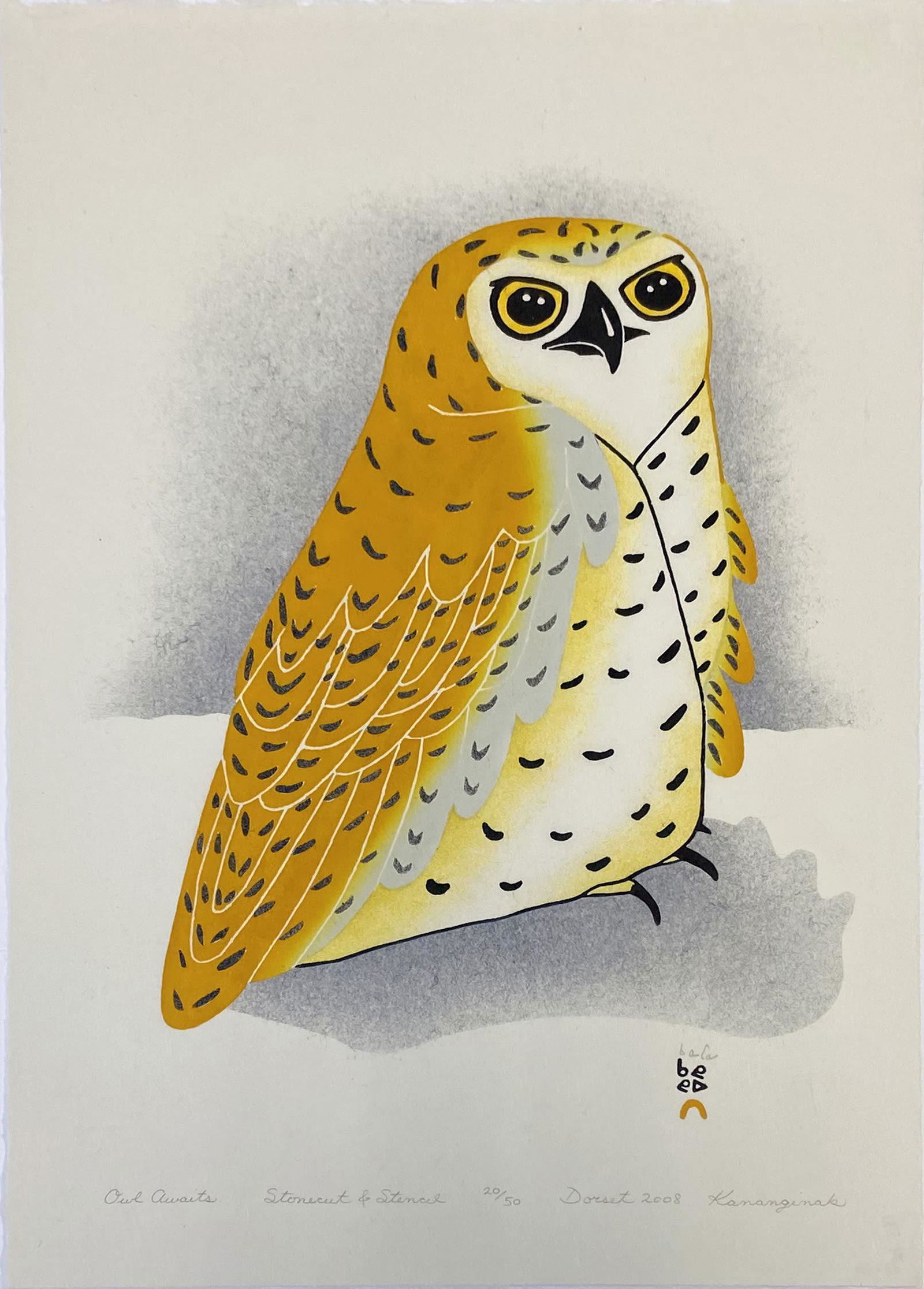 KANANGINAK POOTOOGOOK, Inuit, Owl Awaits (1 of 1)