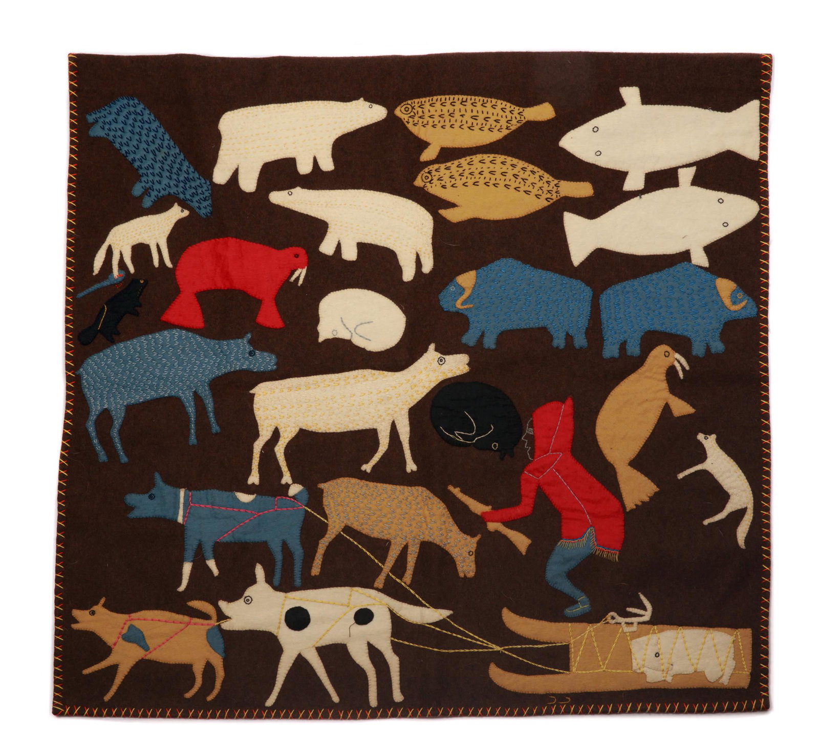 MARION TUU'LUQ, Inuit, Wallhanging, early-mid 1980s (1 of 2)
