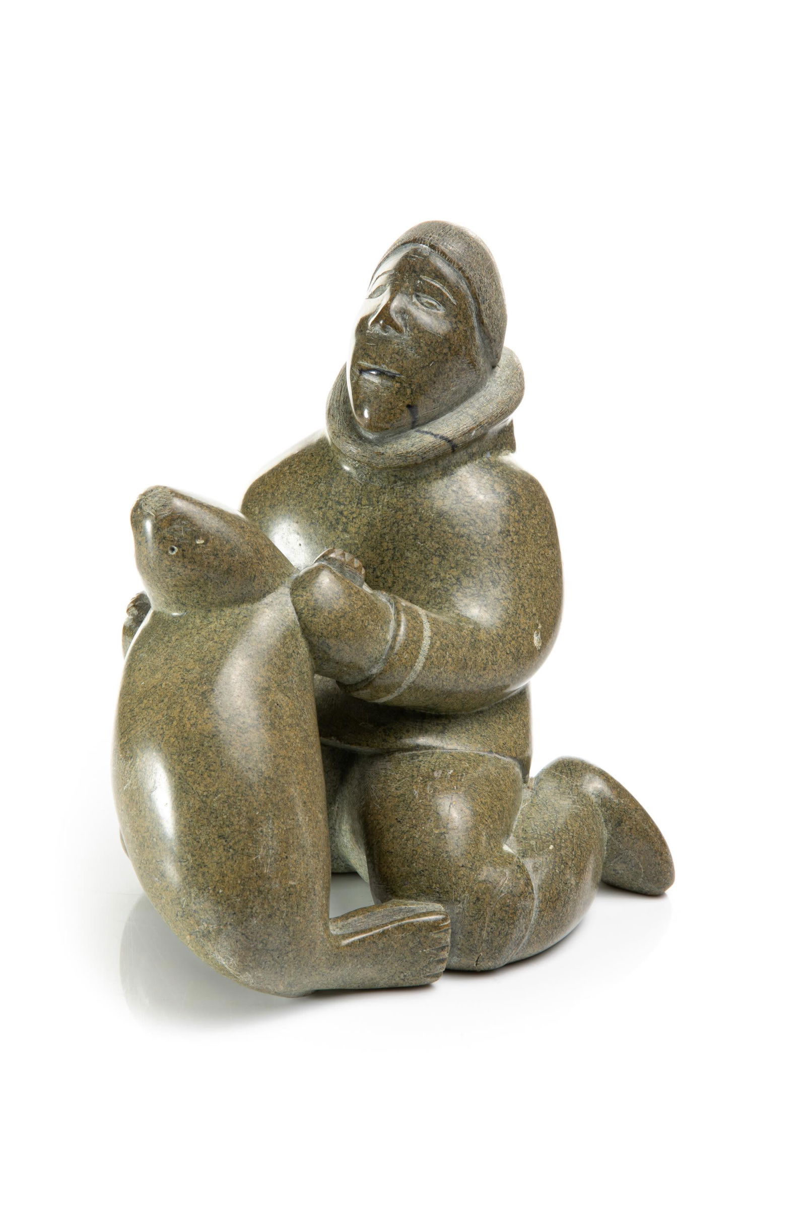 ANNIE QIMIRPIK, Inuit, Young Hunter with Caught Seal (1 of 2)