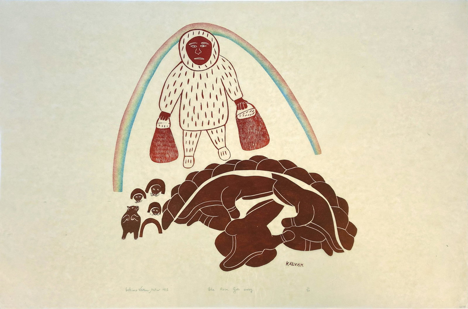 HELEN KALVAK, Inuit, The Rain Goes Away, 1972 (1 of 1)