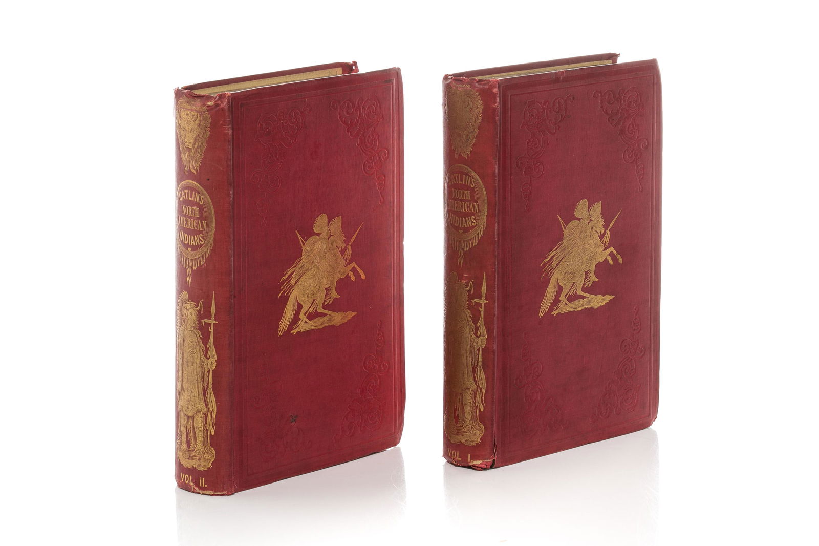 GEORGE CATLIN, AMERICAN, Illus. [..] American Indians: GEORGE CATLIN (1796-1872) AMERICAN Illustrations of the Manners, Customs & Condition of the North American Indians, Volumes 1 & 2, (London: Henry G. Bohn), 1851, 8th edition. Provenance Private Colle