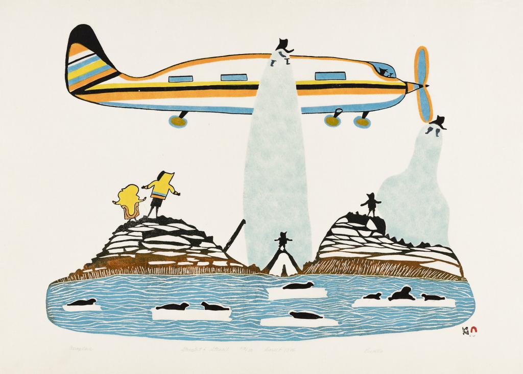 PUDLO PUDLAT, INUIT, Aeroplane, 1976 #13 (1 of 1)