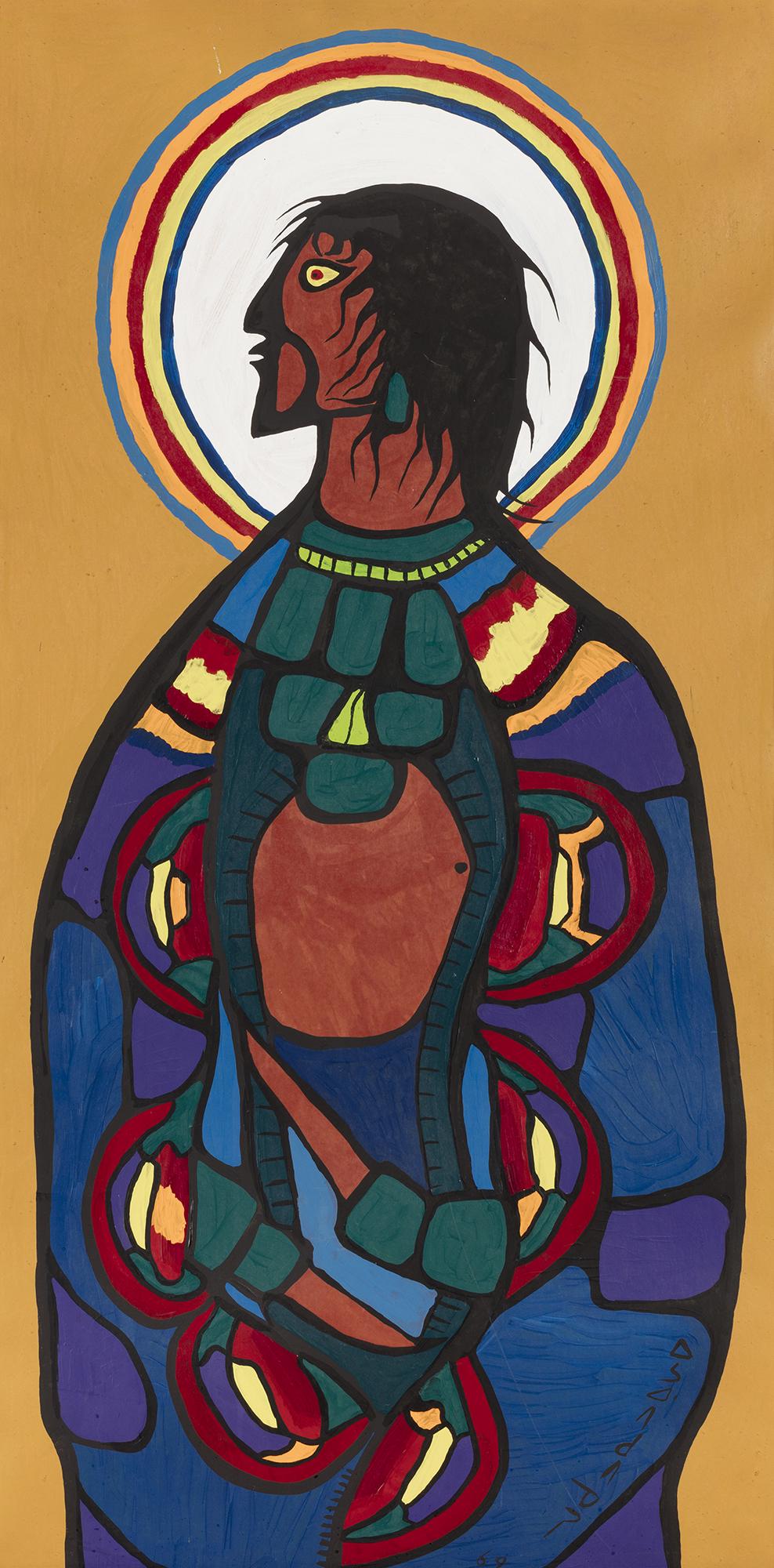 NORVAL MORRISSEAU, Portrait of the Artist as Christ Figure, 1969 (1 of 2)