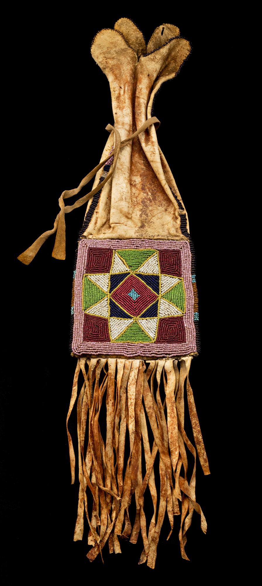UNIDENTIFIED ARTIST, MESKWAKI, SAC [SAUK] & FOX, Beaded Pipe Bag, c. 1870 (1 of 4)