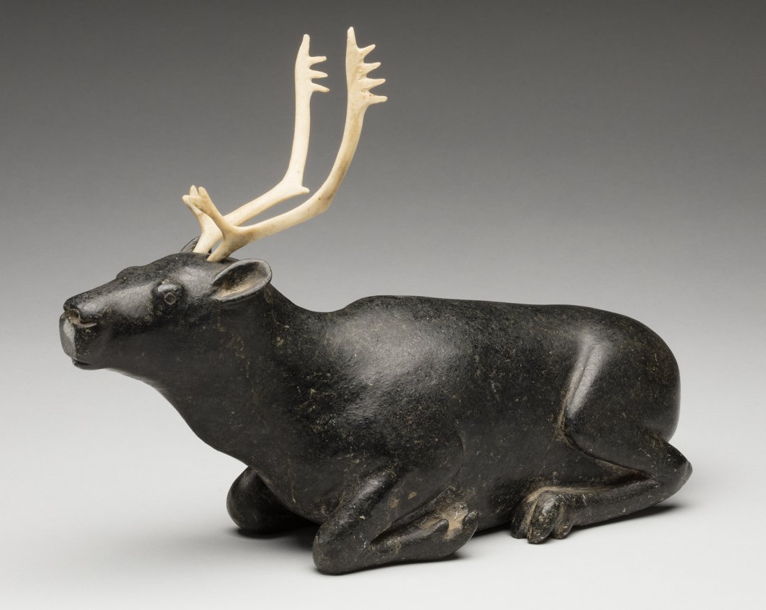 UNIDENTIFIED INUIT ARTIST, EASTERN CANADIAN ARCTIC, Resting Caribou, c. 1960s / 70s (1 of 4)