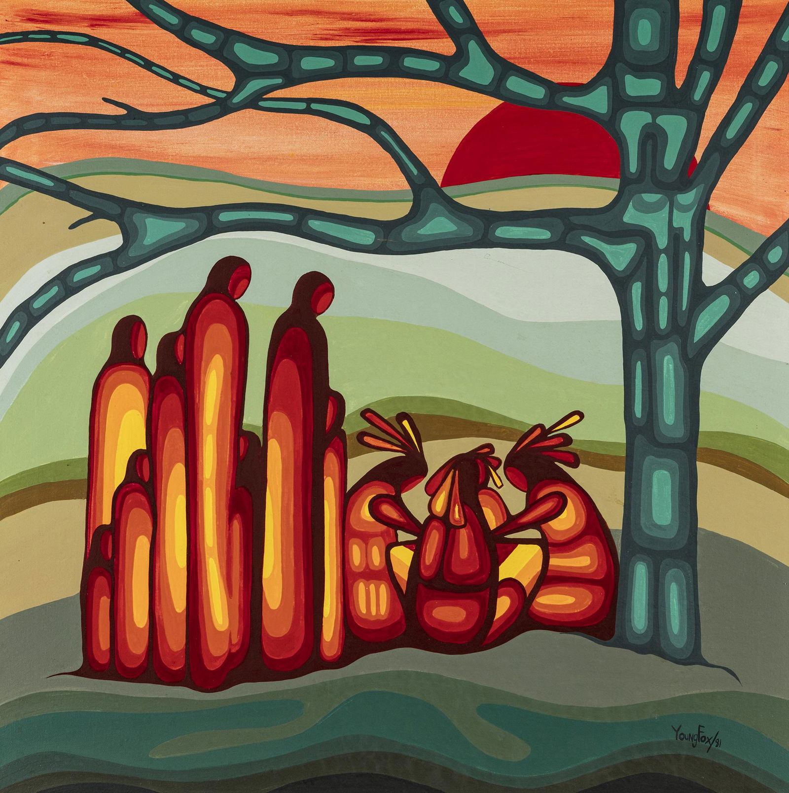 CECIL YOUNGFOX, FIRST NATIONS, A Naming Ceremony, 1981 (1 of 4)