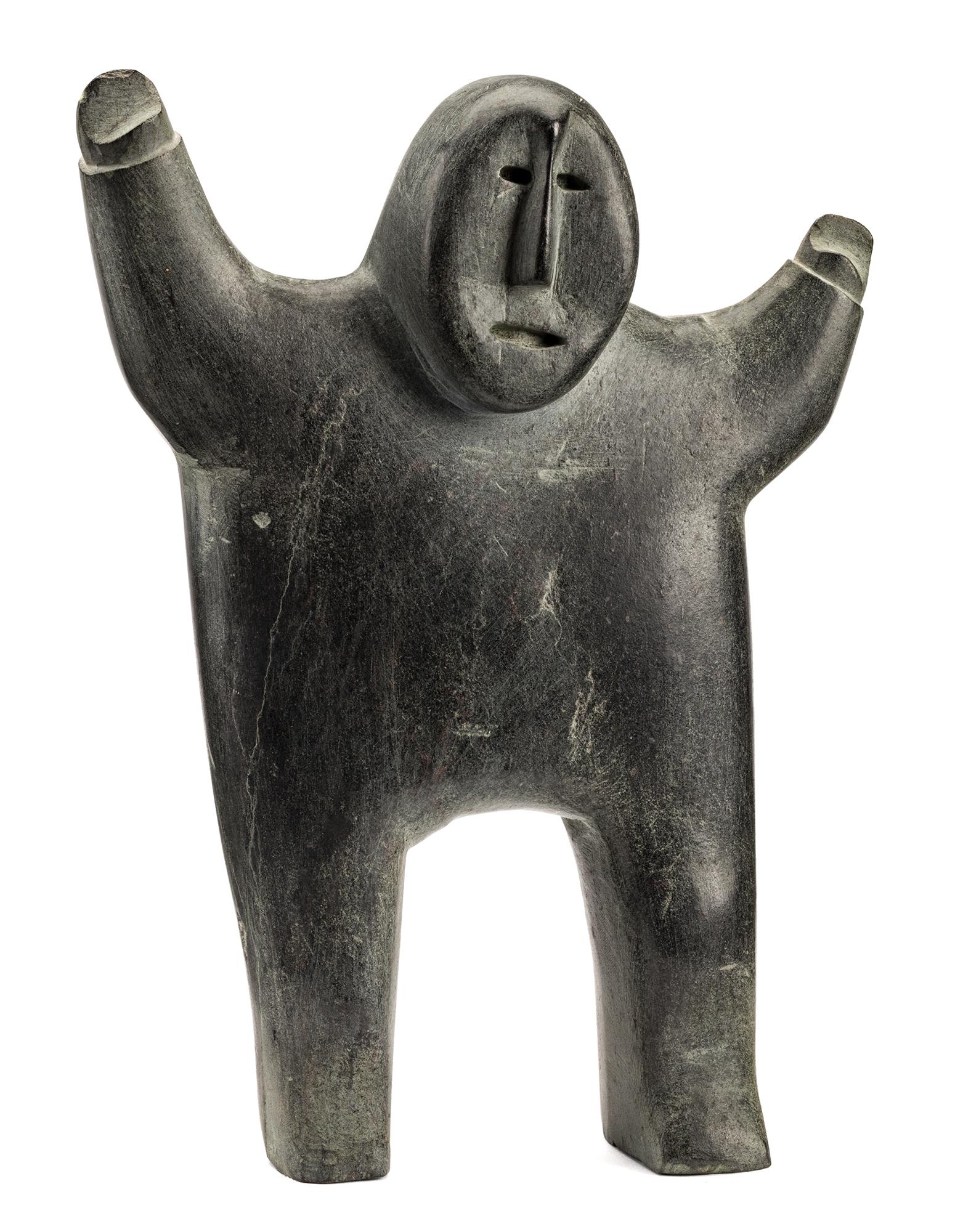 PETER INUKSHUK, INUIT, Man Signalling Caribou Sighting, c. 1970 (1 of 5)