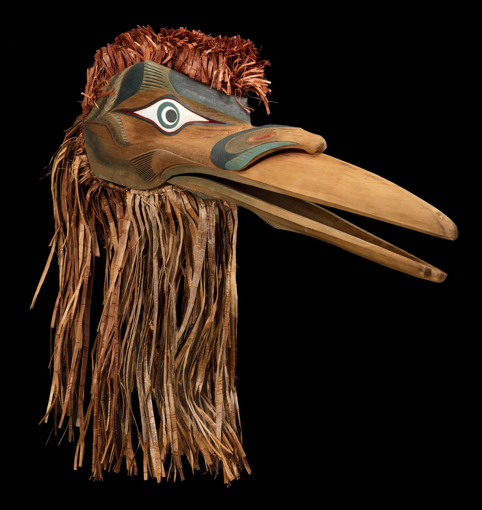 SIMON DICK, FIRST NATIONS, Green Egret Headdress, 1998 (1 of 4)
