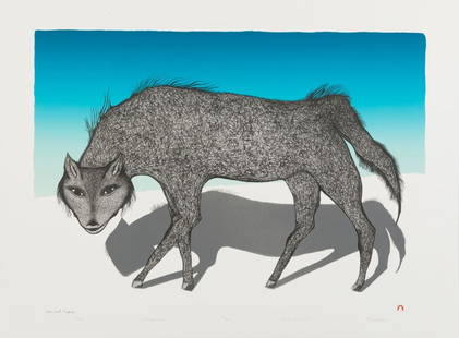 PITALOOSIE SAILA, INUIT, Lost, 2007 #27: PITALOOSIE SAILA, R.C.A. (1942-2021) KINNGAIT (CAPE DORSET Lost, 2007 #27 Printmaker: PITSEOLAK NIVIAQSI, R.C.A. (1947-2015) KINNGAIT (CAPE DORSET) lithograph, drawn directly on the plate, 22.25 x