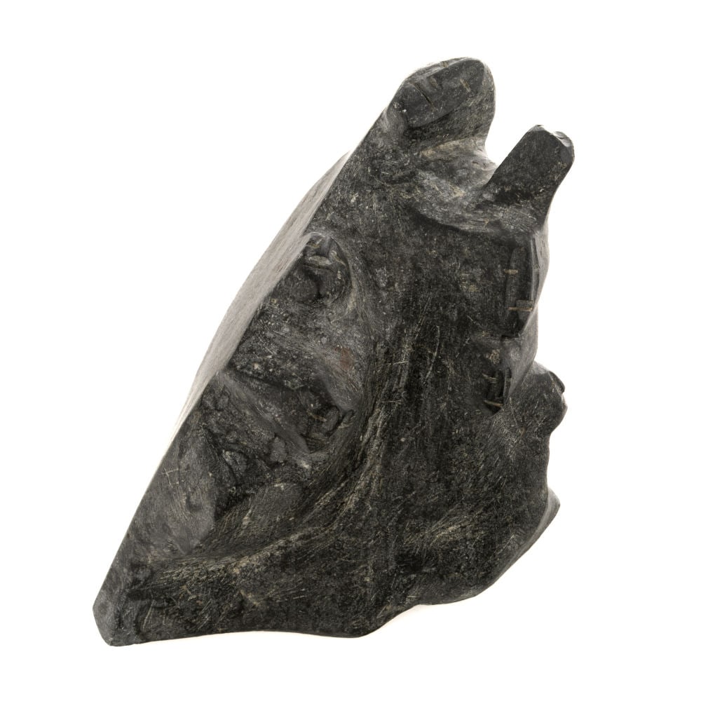 LUCY TASSEOR, INUIT, Family Group with Matriarch, mid-late 1970s: LUCY TASSEOR TUTSWEETOK (1934-2012) ARVIAT (ESKIMO POINT) Family Group with Matriarch, mid-late 1970s stone, 7 x 7.5 x 7.5 in (17.8 x 19.1 x 19.1 cm) unsigned. Provenance Private Collection, Lunenburg