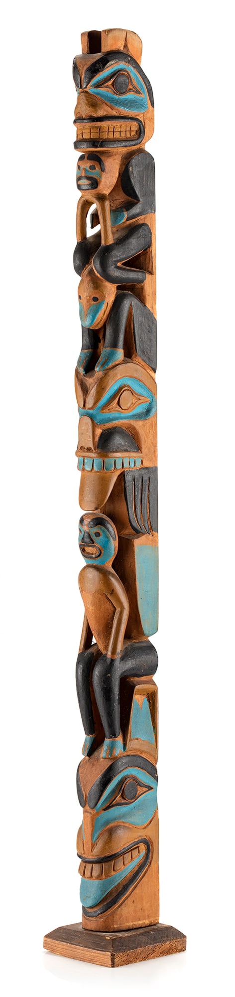 UNIDENTIFIED TLINGIT ARTIST, NORTHWEST COAST, Sitka Tlingit Pole, c. 1930s (1 of 6)