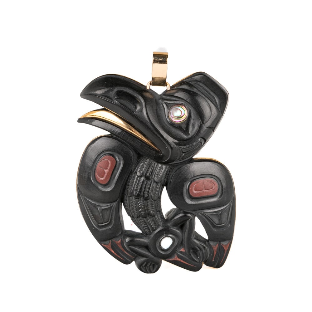 DARREL WHITE, FIRST NATIONS, Raven Pendant, 2006