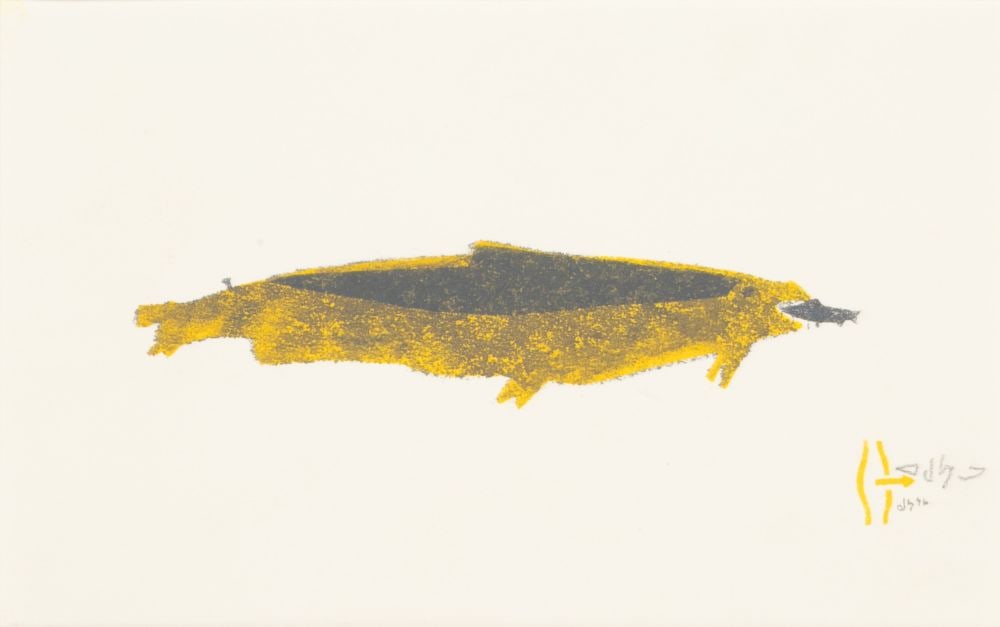 LUKE ANGUHADLUQ, INUIT, Fish Eating Fish, 1976 (1977 #6) (1 of 3)