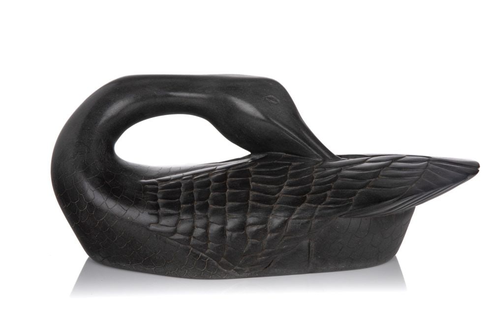 Probably THERESA or THOMAS SIMEON, FIRST NATIONS, Preening Goose, 1990s (1 of 5)