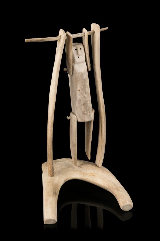 LUKE ANOWTALIK, INUIT, Swinging Acrobat, c. 1985 (1 of 6)