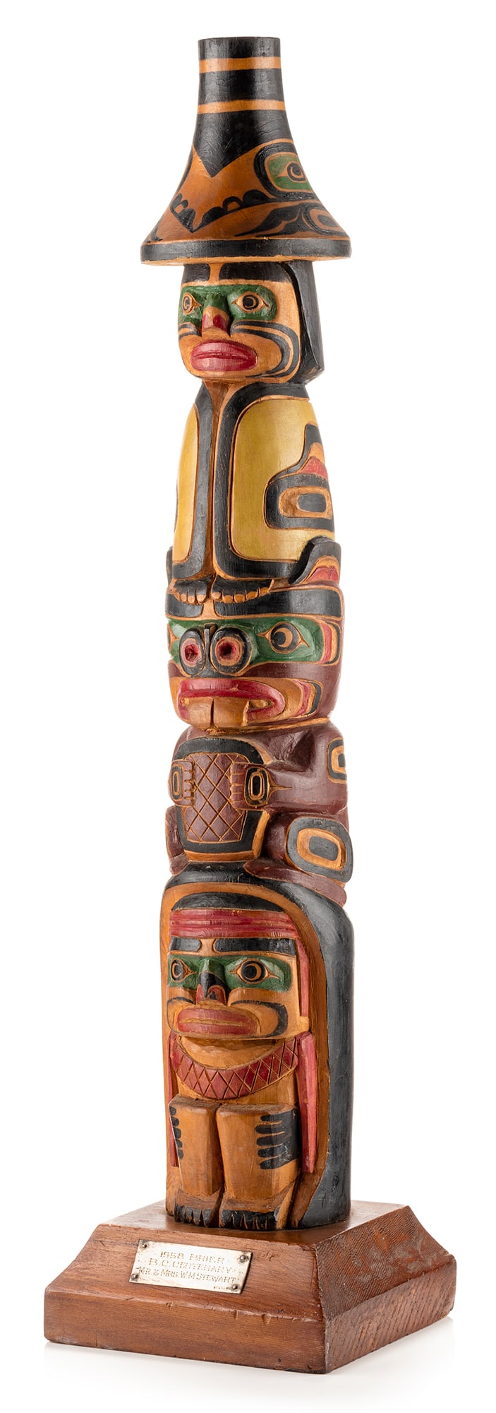 HENRY HUNT SR., FIRST NATIONS, Model Totem Pole, c. 1957-58 (1 of 7)