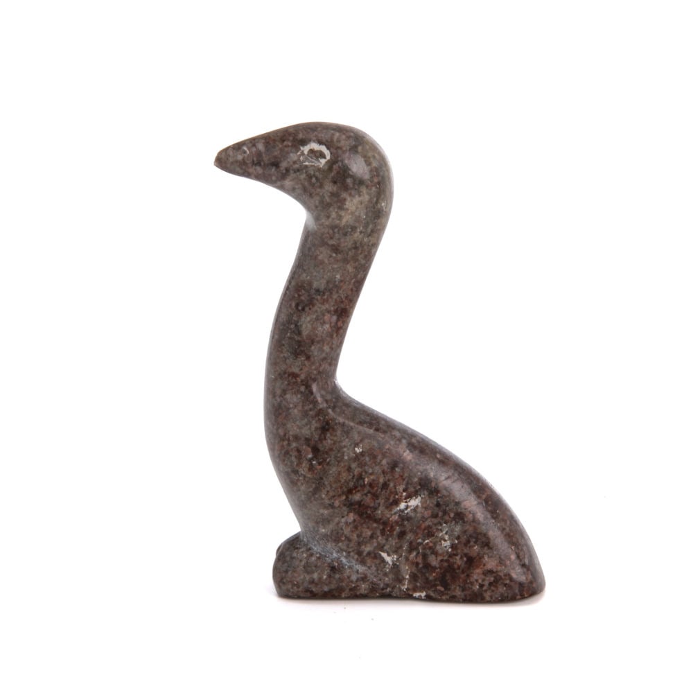 LUCY QINNUAYUAK, INUIT, Duck, 1980s: LUCY QINNUAYUAK (1915-1982) KINNGAIT (CAPE DORSET) Duck, 1980s stone, 3.75 x 3 x 1 in (9.5 x 7.6 x 2.5 cm) unsigned. Provenance Ex. Coll. Terry Ryan, Cape Dorset/Toronto; His sale, Feheley Fine Arts,