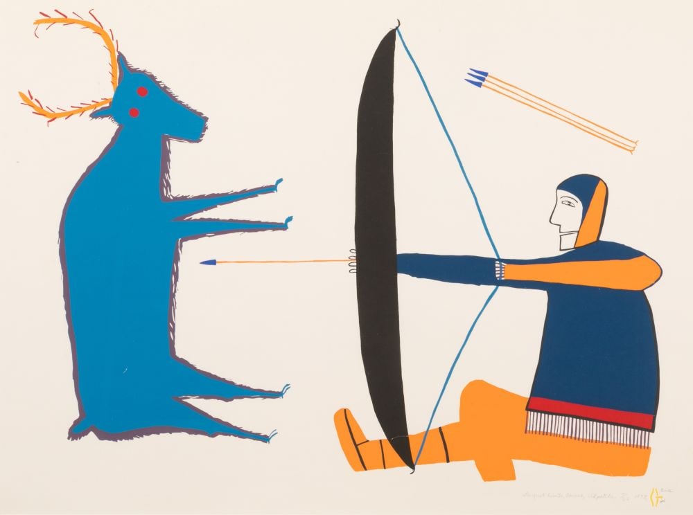 JESSIE OONARK, INUIT, The Great Hunter, 1975 #7 (1 of 3)