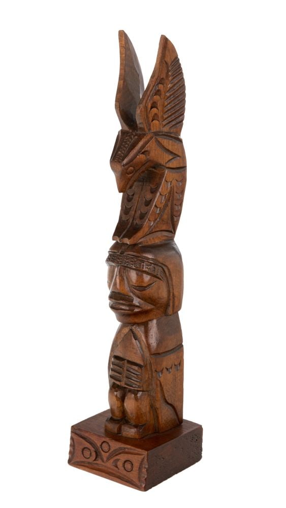 JIMMY JOHN, FIRST NATIONS, Model Totem Pole, c. 1950s or 1960s (1 of 4)
