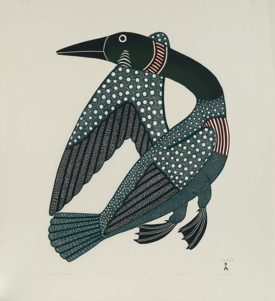 KENOJUAK ASHEVAK, INUIT, Tuulliq Taanisiqtuq (Dancing Loon), 2006 #11 (1 of 1)