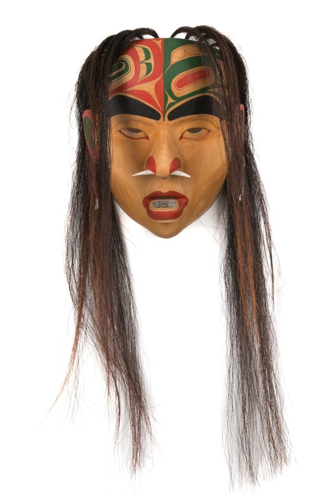 GLEN RABENA, NON-INDIGENOUS, ADOPTED HAIDA, Medicine Woman Portrait Mask, 2007 (1 of 3)