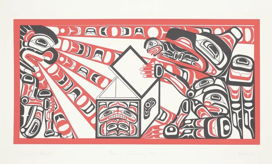 CALVIN HUNT, FIRST NATIONS, Raven Releasing Sun, 1978 (1 of 1)