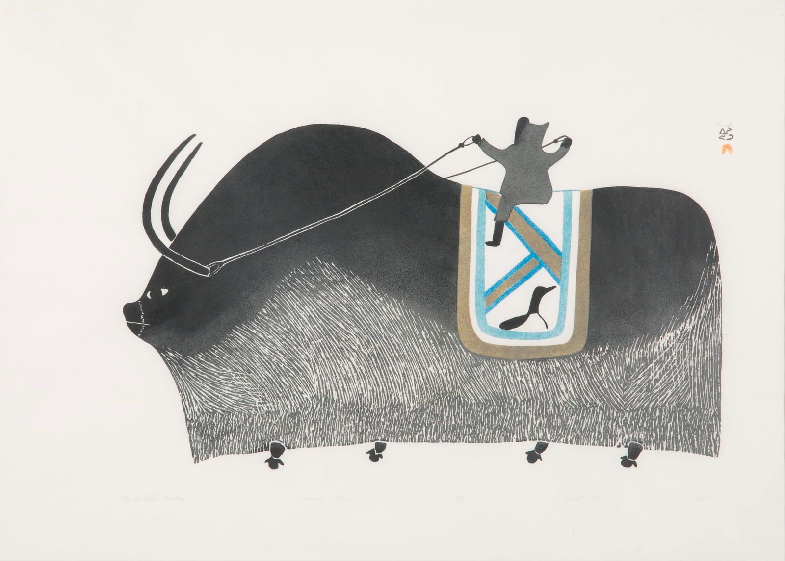 PUDLO PUDLAT, INUIT, My Youthful Fantasy, 1985 #34 (1 of 3)