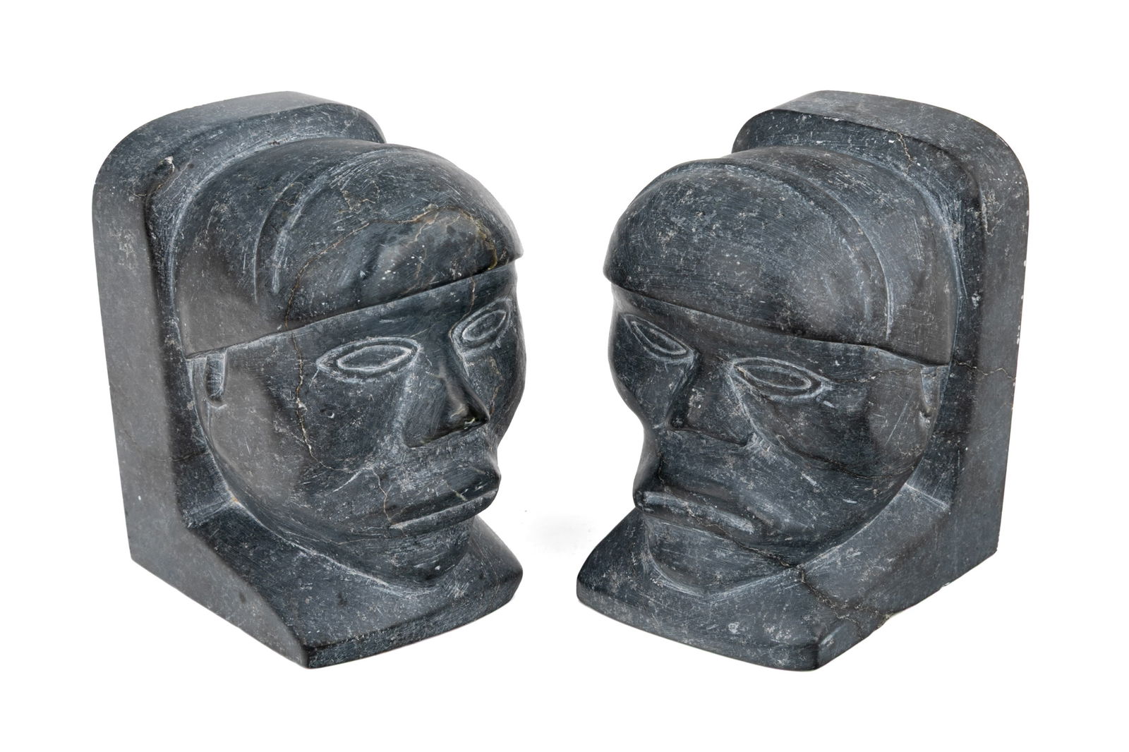 PAULOSIE KASUDLUAK, INUIT, Bookends with Paired Profiles, 1963 (1 of 6)