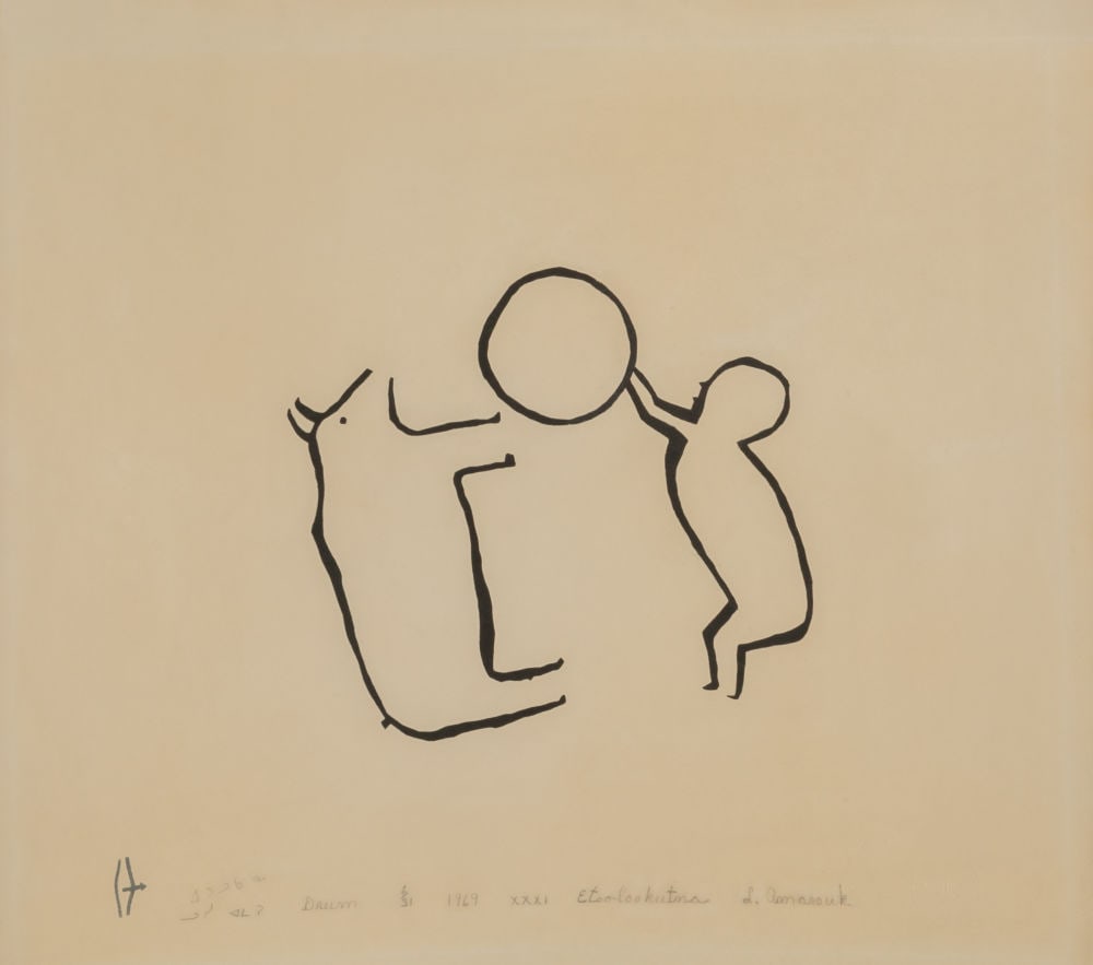 MARTHA ITTULUKA'NAAQ, INUIT, Drum, 1969 (1970 #25) (1 of 1)