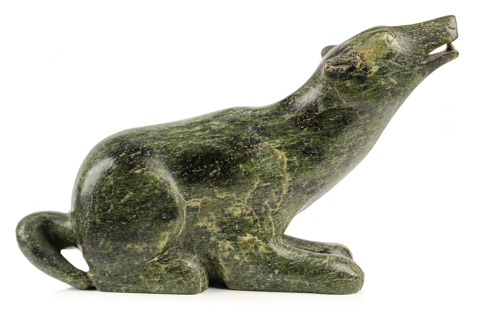 Attr: KIUGAK (KIAWAK) ASHOONA, INUIT, Seated Howling Dog, c. early 1960s (1 of 5)