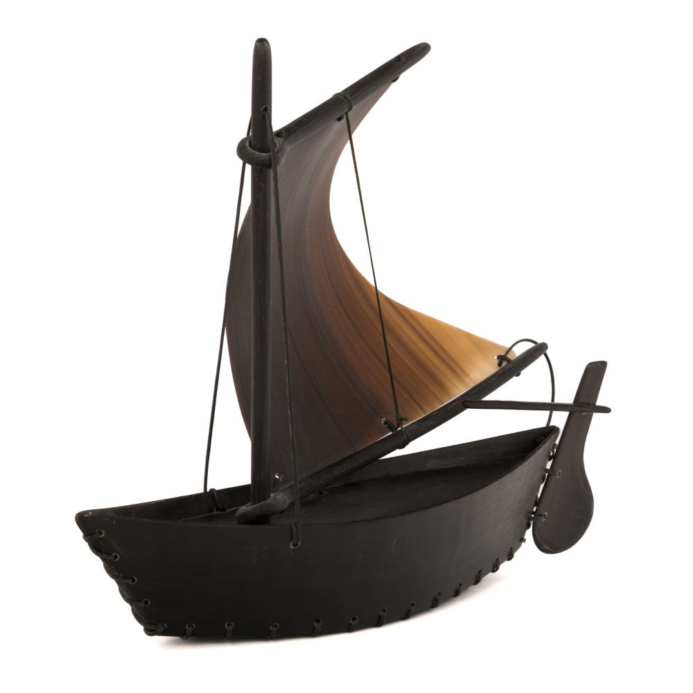 ALLEN KULUKHON, ALASKA, Model Whaling Boat, c. 1960s (1 of 5)