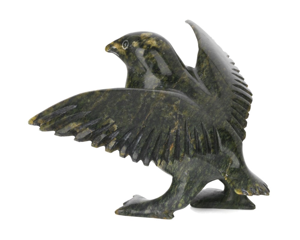 NAPACHIE SHARKY, INUIT, Alighting Bird, mid-2000s (1 of 5)