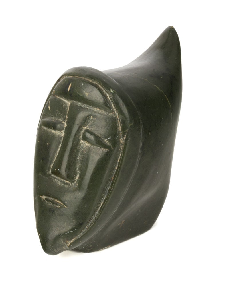 CONLUCY NIVIAXIE, INUIT, Head of a Happy Hooded Inuk, mid-late 1960s (1 of 4)