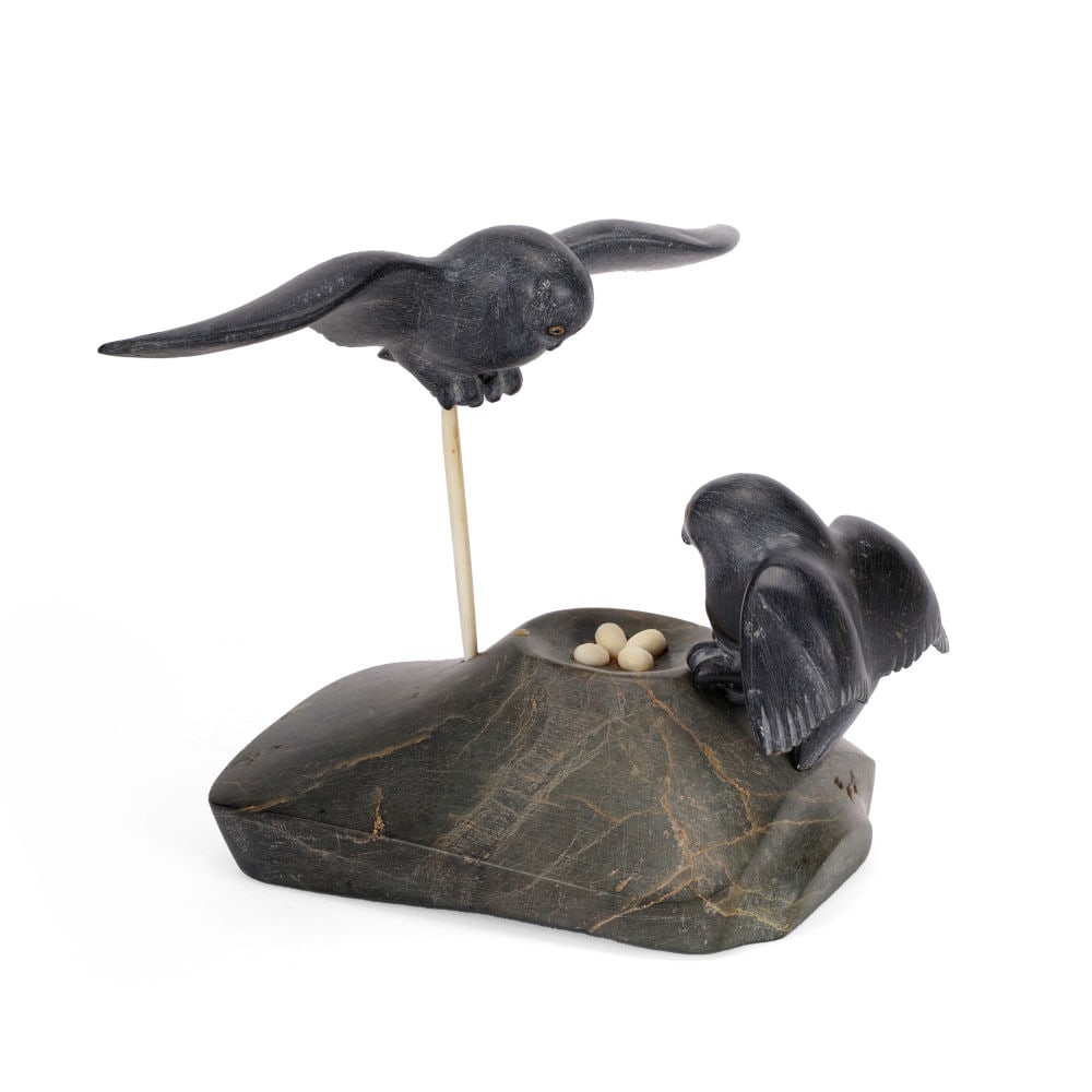 UNIDENTIFIED INUIT ARTIST, INUKJUAK (PORT HARRISON), Guardians of the Nest, early 1950s (1 of 6)