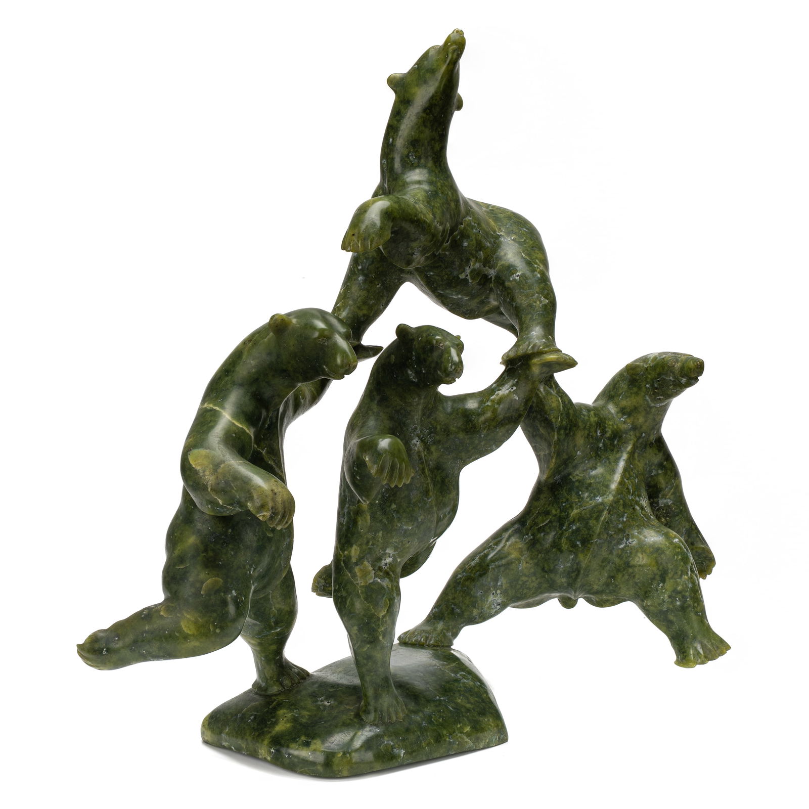 DAVIE ATCHEALAK, INUIT, Four Dancing Bears, c. 1997 (1 of 4)