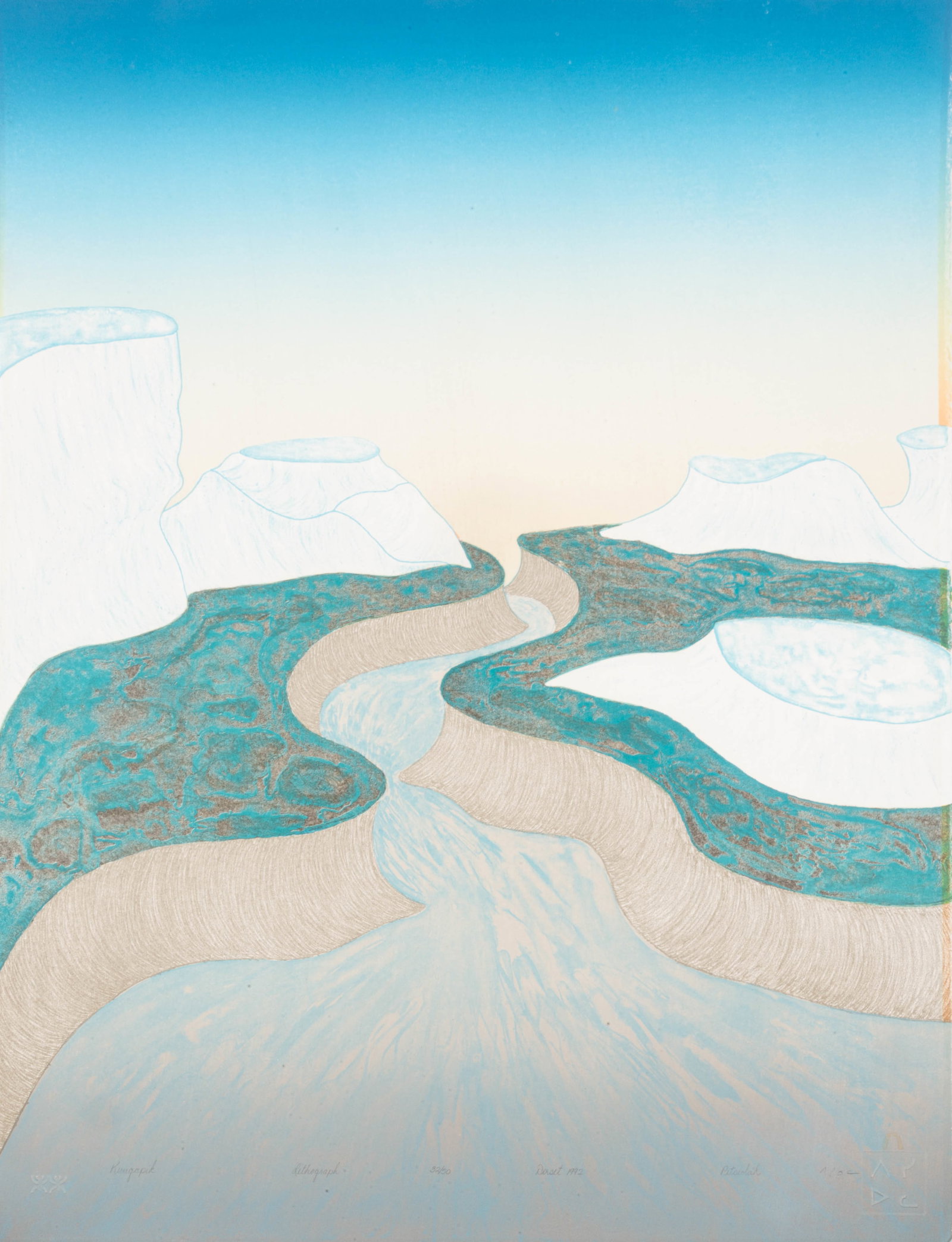 PITSEOLAK NIVIAQSI, INUIT, Kuuqapik (The River), 1992 #28 (1 of 1)