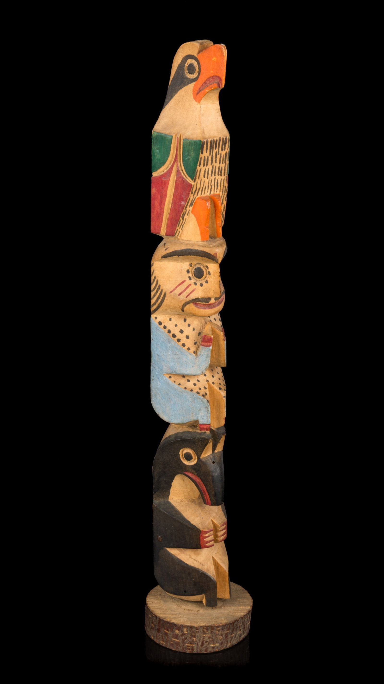 UNIDENTIFIED NUU-CHAH-NULTH ARTIST, FIRST NATIONS, Model Totem Pole, c. 1929 (1 of 4)