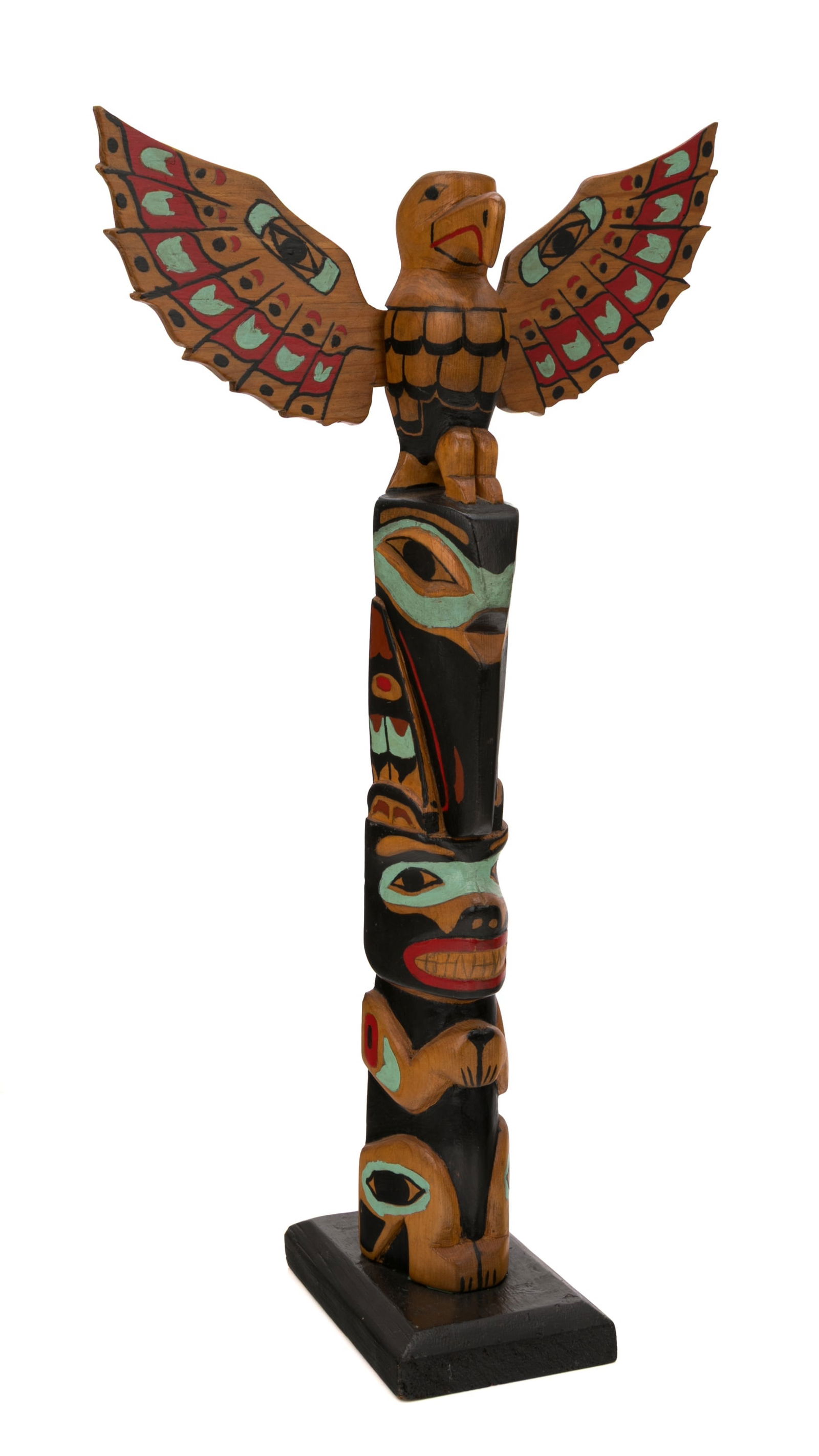BERT J. ROBERTS, TSIMSHIAN, FIRST NATIONS, Model Totem Pole, c. 1960 (1 of 4)