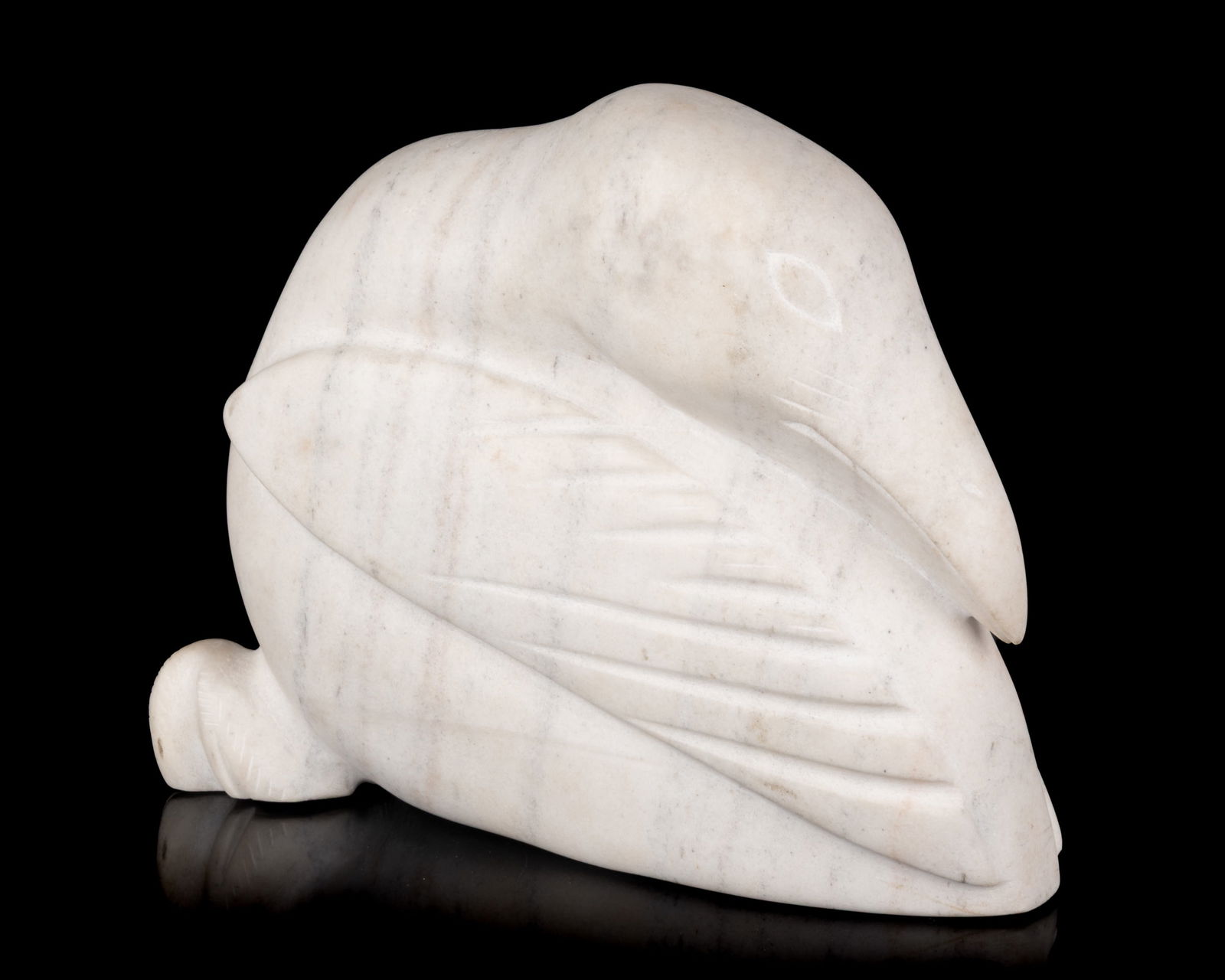 KENOJUAK ASHEVAK, INUIT, Resting Bird, 1989 (1 of 4)