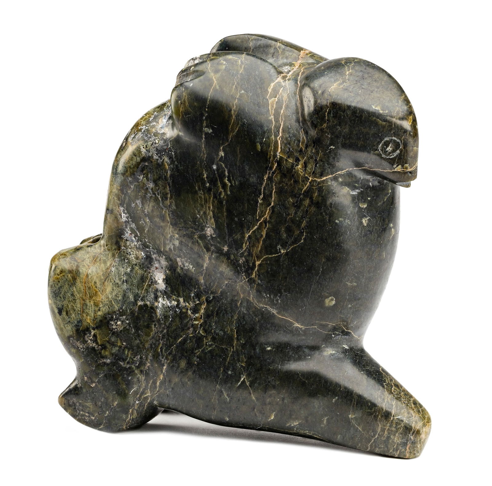 LATCHOLASSIE AKESUK, INUIT, Transforming Owl, 1992 (1 of 4)