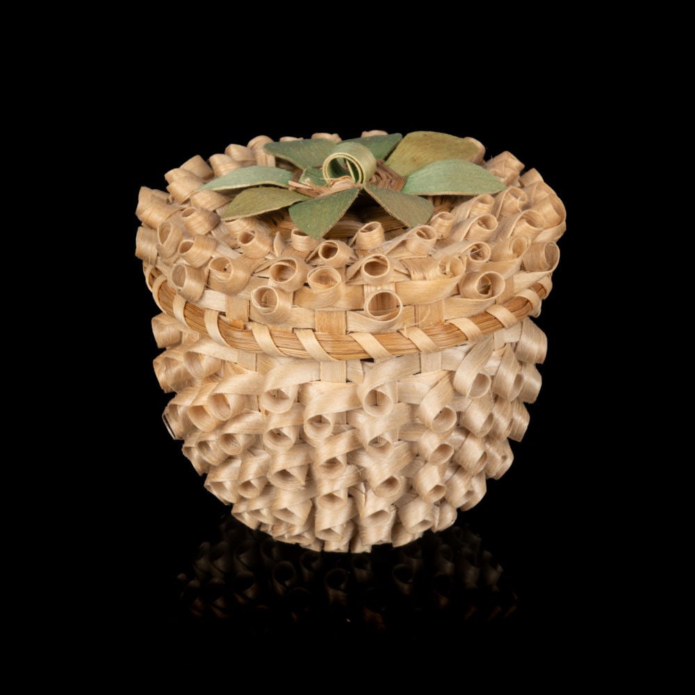 Attributed to MARY LEAF (1920-2004), AKWESASNE (ST. REGIS) MOHAWK, HOGANSBURG, NY, Miniature Black A (1 of 6)