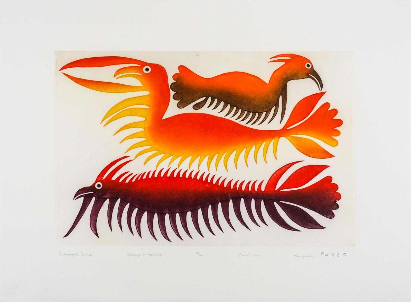 KENOJUAK ASHEVAK, INUIT, Submerged Spirits, 2002 #20 (1 of 1)
