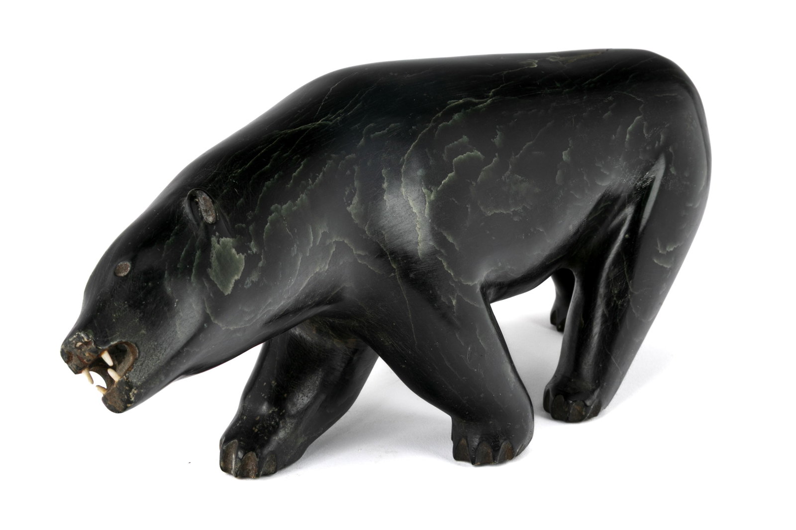 WILLIE EMUDLUK, INUIT, Snarling Polar Bear, 1960s (1 of 6)