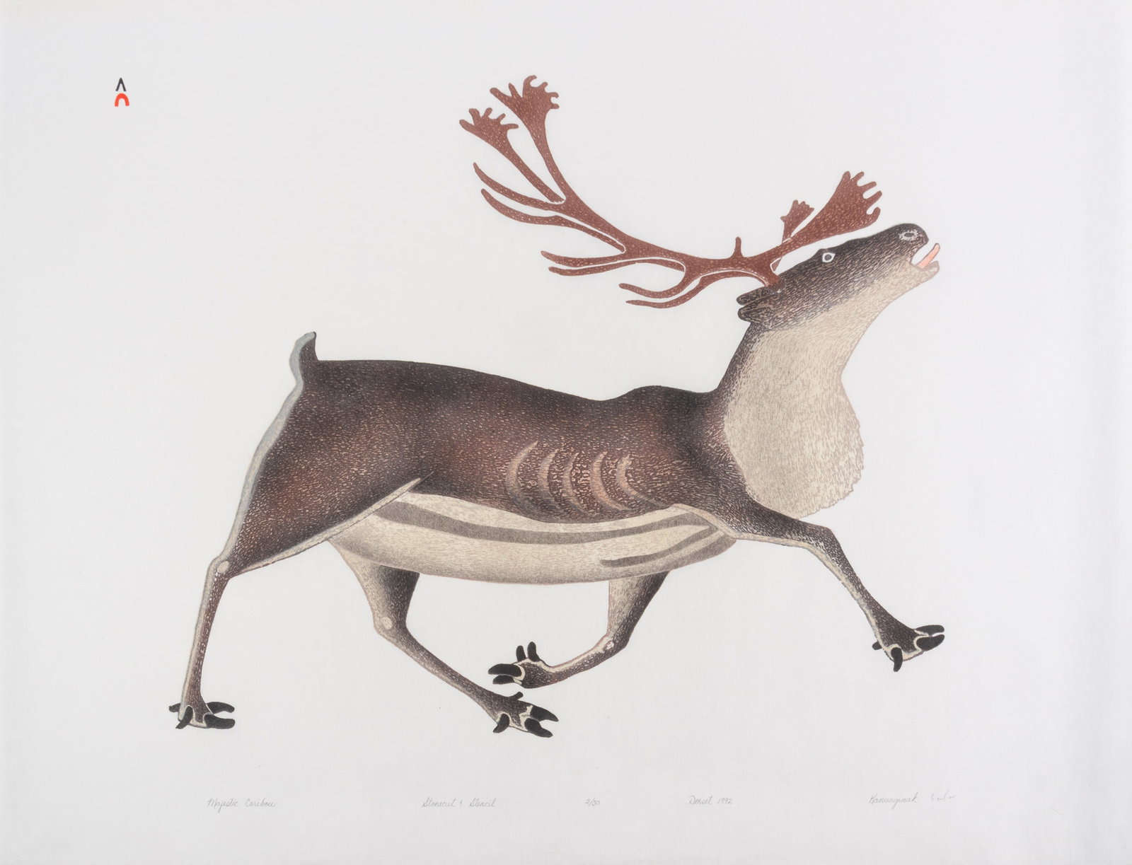 KANANGINAK POOTOOGOOK, INUIT, Majestic Caribou, 1992 #8 (1 of 1)