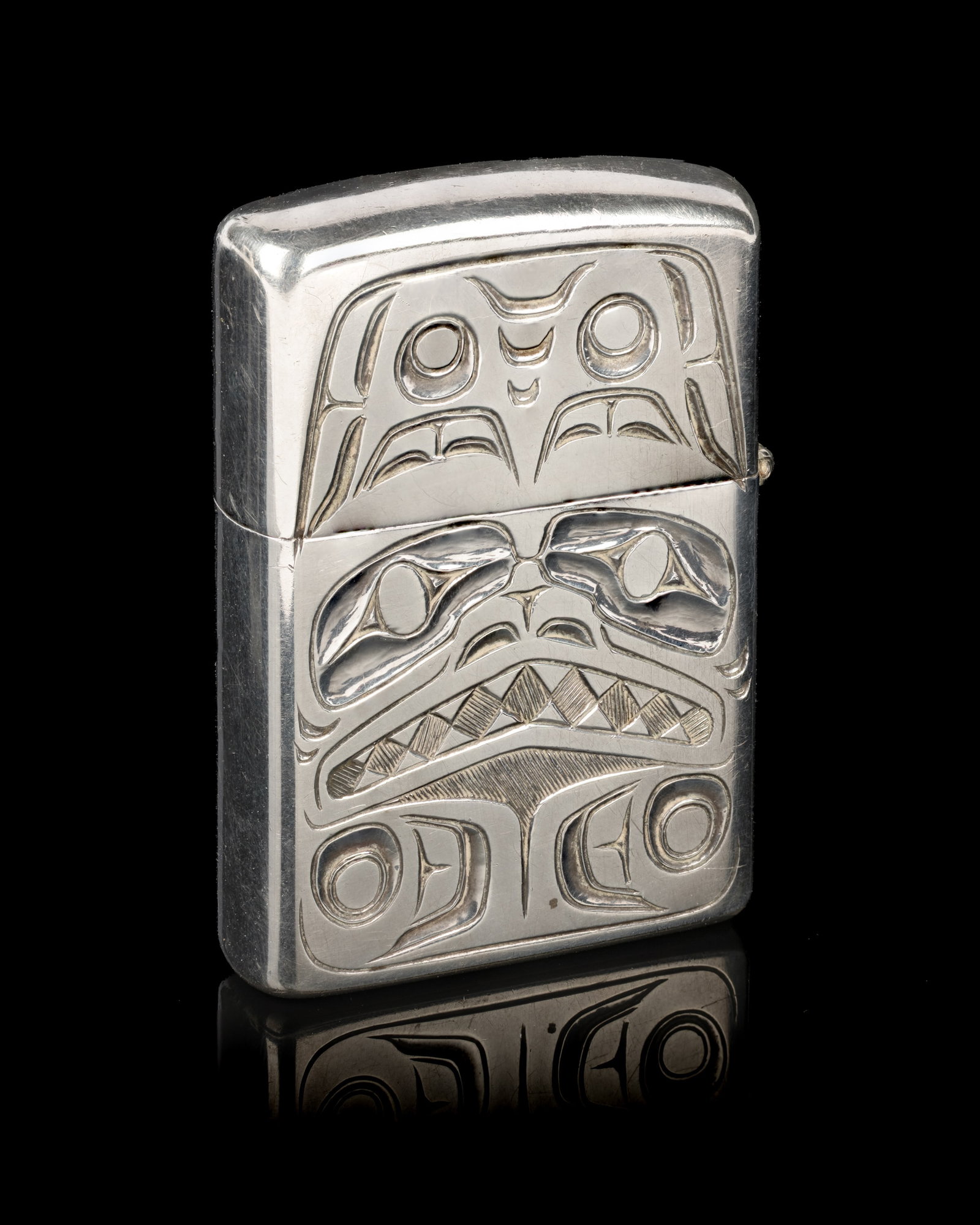 GUUD SANS GLANS ROBERT DAVIDSON, HAIDA, Zippo Lighter with Dogfish Design, 1973 (1 of 6)