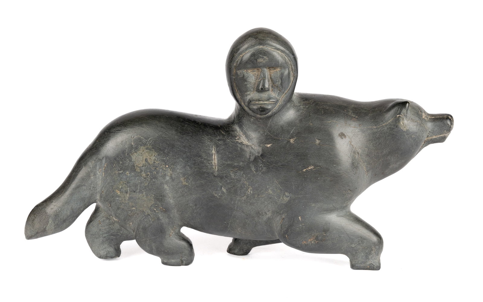 MARK UQAYUITTUQ, INUIT, Dog and Man's Head, c. 1979 (1 of 8)