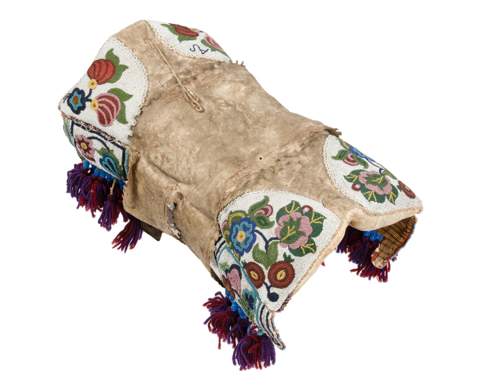 UNIDENTIFIED FIRST NATIONS ARTIST, Beaded Pad Saddle, last quarter 19th century (1 of 3)