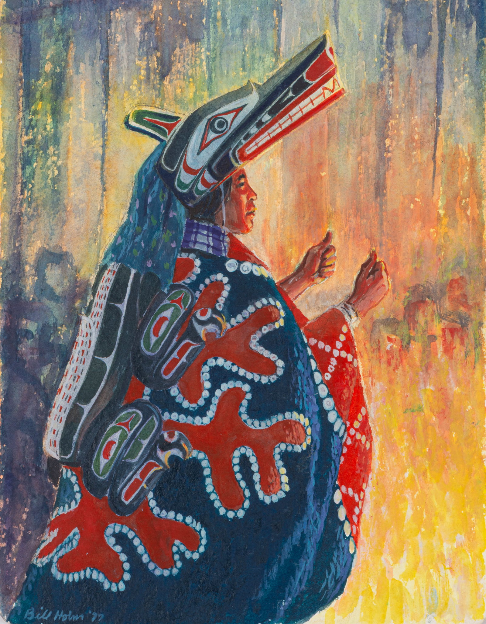 BILL HOLM (O. WILLIAM HOLM JR.), NON-INDIGENOUS, Untitled (Kwakwa̱ka̱ʼwakw Winter (1 of 3)