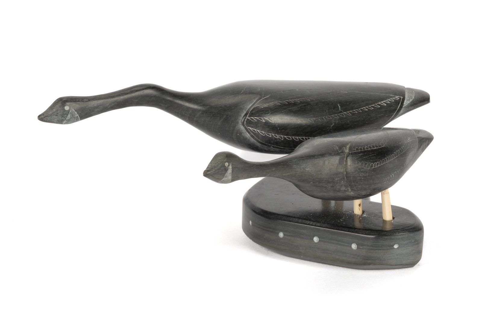 UNIDENTIFIED INUIT ARTIST, Two Geese, About to Take Flight, c. 1950 (1 of 13)