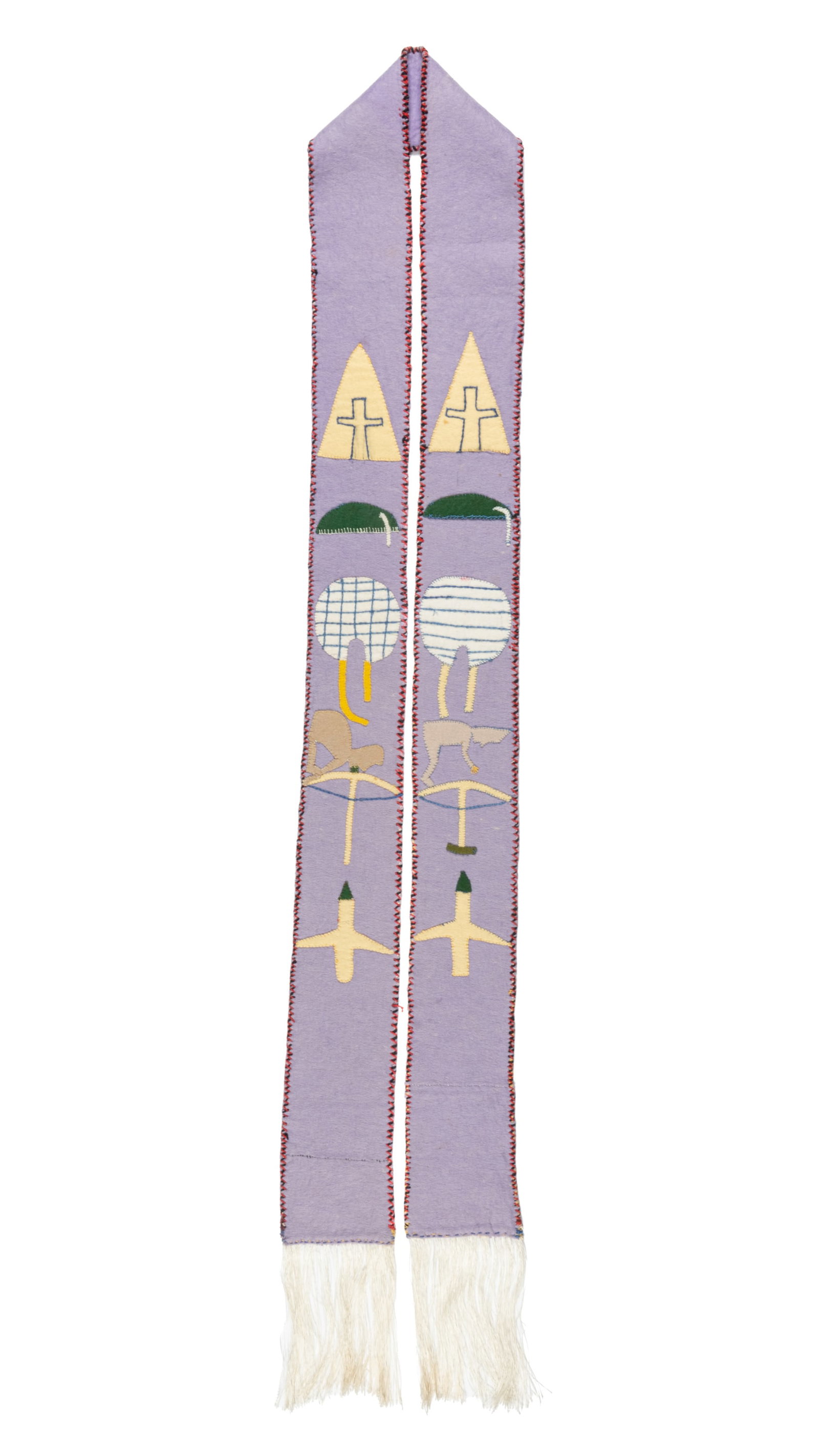 JESSIE OONARK, INUIT, Priest's Stole (The Yoke of Christ), c. 1970 (1 of 3)